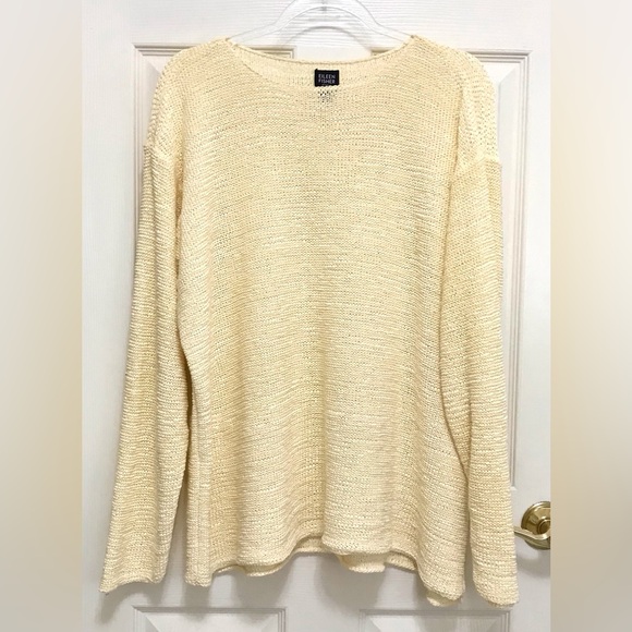 Eileen Fisher Soft Yellow Sweater - Picture 4 of 13